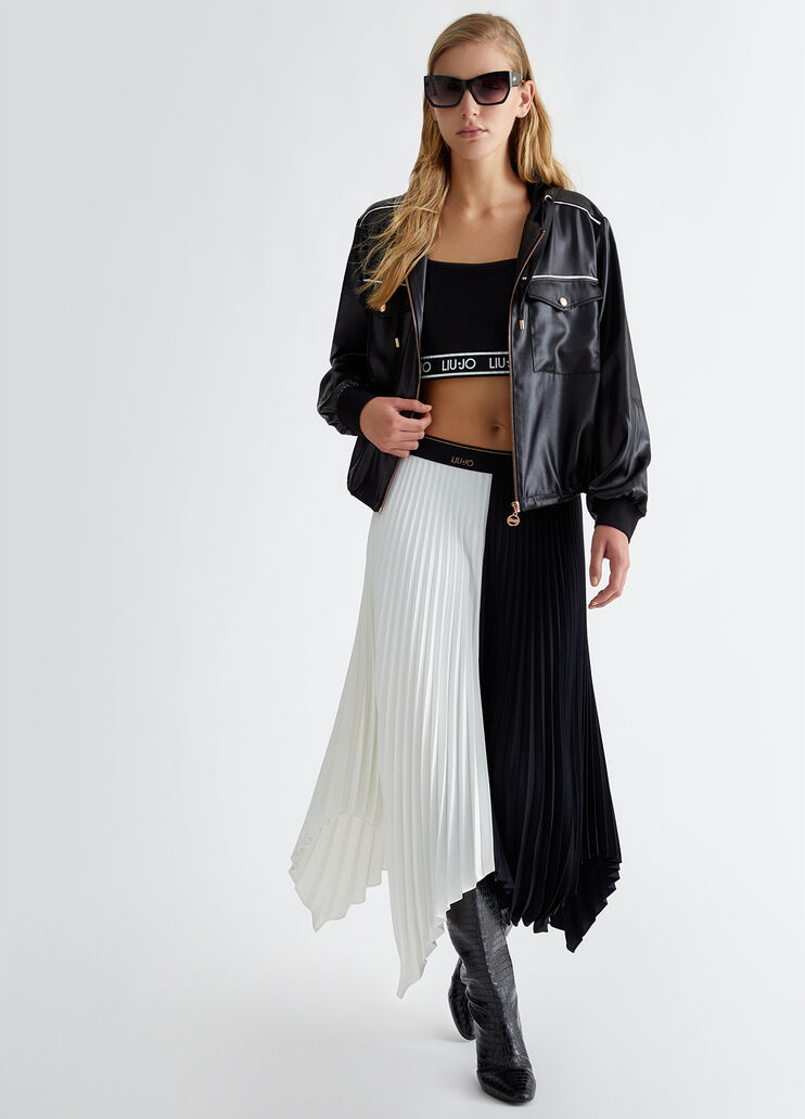 Liu Jo Gonna A Pieghe In Pelle Ecopelle Gonna Lunga Gonna In Pelle