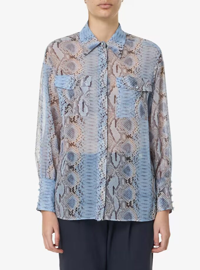 Camicia in georgette animalier - PENNYBLACK