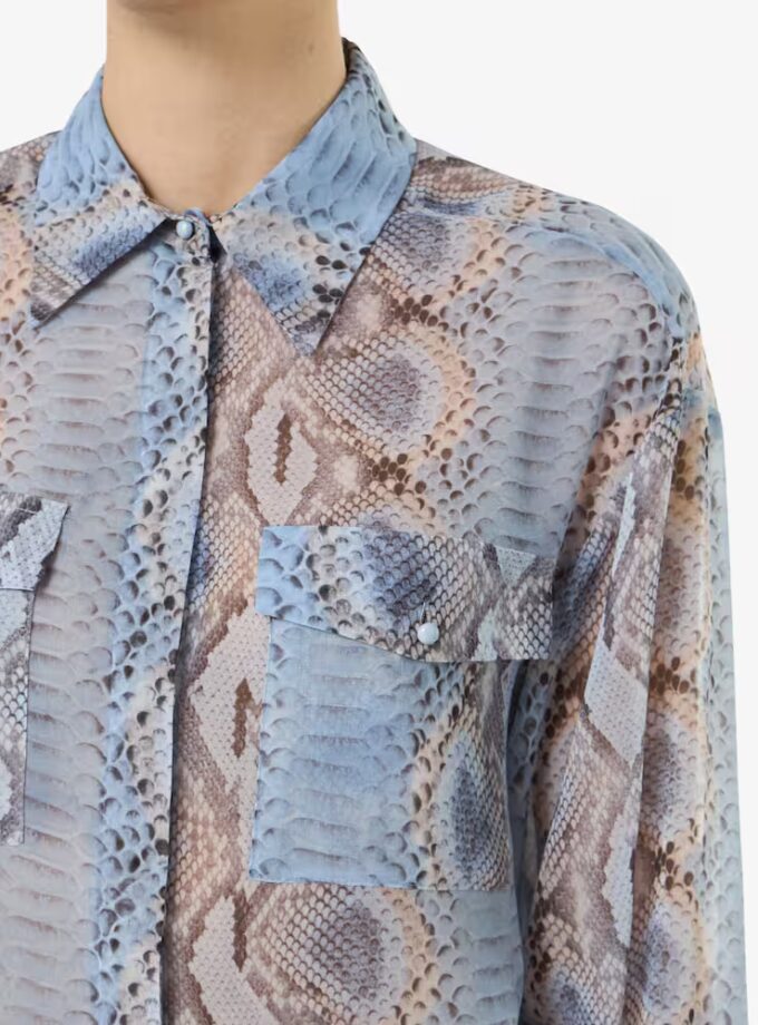 Camicia in georgette animalier - PENNYBLACK