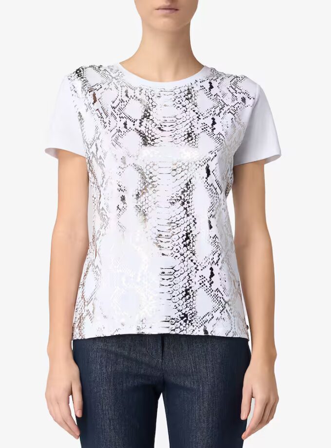 T-shirt slim con stampa laminata - PENNYBLACK