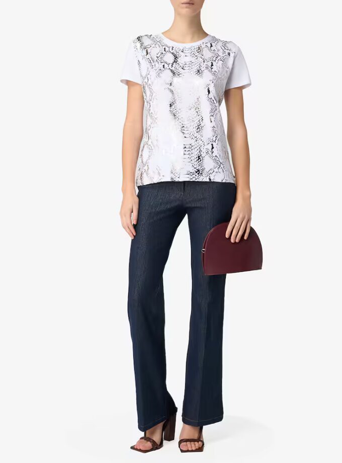 T-shirt slim con stampa laminata - PENNYBLACK